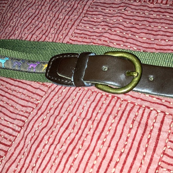 Joules Green Belt with Colorful Dog Patterns “safari belt” - Picture 2 of 10